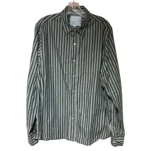 Duck Head Jeans co long sleeve button down men Blue stripped cotton shirt XL EG - Picture 1 of 7