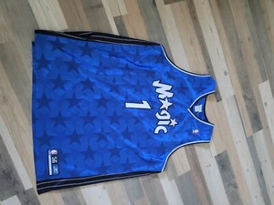 Authentic Orlando Magic Tracy Mcgrady Blue Vintage VTG Jersey NBA Reebok Size 56 - Picture 1 of 6