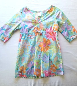 Gymboree Palm Springs Multicolor Floral Swim Cover Up Dress Tunic Size Girls 4 - Picture 1 of 7