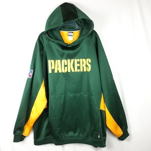 Green Bay Packers NFL Team Apparel Football Hoodie Reebok Sweatshirt Mens 2XL - Picture 1 of 21