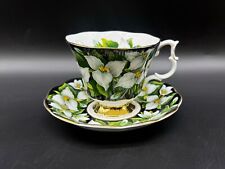 Royal Albert Flora Series Trillium Tea Cup Saucer Set Bone China England