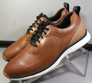 593866 MS50 MENS SHOE SIZE 9 M TAN LEATHER GOLF SHOE BY JOHNSTON & MURPHY - Picture 1 of 6
