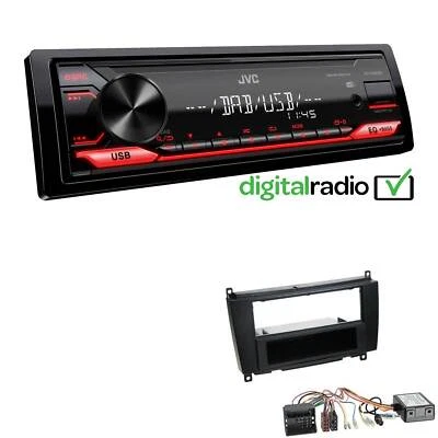 JVC KD-X182DB DAB+ USB Autoradio für Mercedes-Benz CLK Facelift 2004-2010 Canbus - Bild 1 von 4