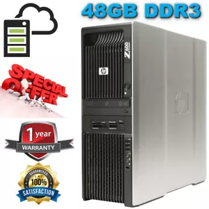 HP Z600 Workstation 2x X5675 3.06GHz 12-Core 240GB SSD Quadro FX3800 - 48GB DDR3 - Picture 1 of 7