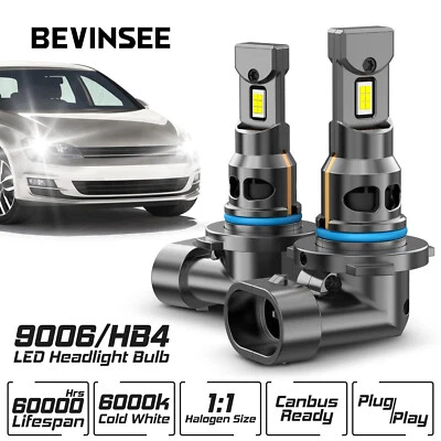 BEVINSEE 9006 HB4 LED Fog Light Bulbs 70W Canbus Globes For VW Eos 1F7 1F8 10-15 - Image 1 of 4