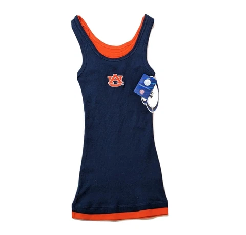 Auburn University Concepts Sport Navy Blue Orange Pajama Tank NEW Size Small Rib Cover