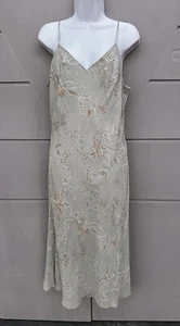 David Warren NY VTG Y2k 90s Silk Floral Midi Slip Dress Fairy Cottagecore Sz 12 - Picture 1 of 7