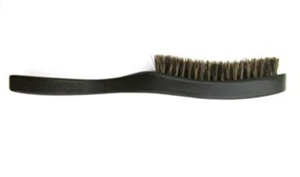 1 Piece  MEDIUM WOODEN CURVED BRISTLES WAVE BRUSH #2350 NATURAL BOAR&REINFORCED - Picture 1 of 7