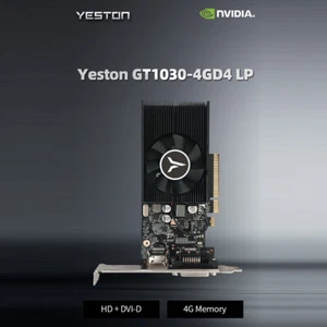Yeston GT1030-4G D4 LP Gaming Graphic Card 4GB/64bit/DDR4 Memory 1152-1380M AU - Picture 1 of 12