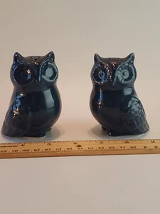 Target 2014 Stoneware 3.25"x2.75"×2" Salt & Pepper Shakers Slate Blue NWT - Picture 1 of 12