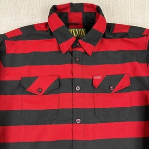 Dixxon x Nirvana The Cobain Long Sleeve Button Flannel Shirt Mens XL Grunge Red - Picture 1 of 13