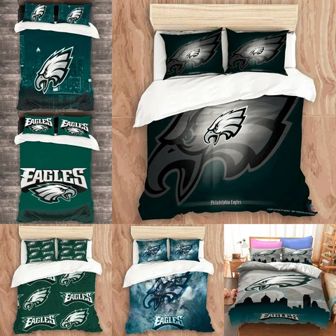 Philadelphia Eagles Bedding Set 3PCS Duvet Cover Pillowcase Comforter Cover Gift Cover
