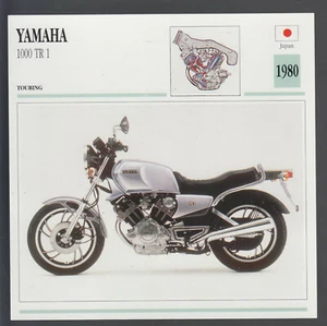 1980 Yamaha 1000cc TR-1 TR1 (981cc) Japan Bike Motorcycle Photo Spec Info Card - Picture 1 of 1