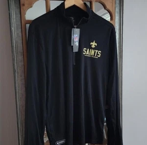 Saints Combine Training NFL 1/4 Zip New Era Men's Shirt M or L Black, NWT, $50 - Picture 1 of 7