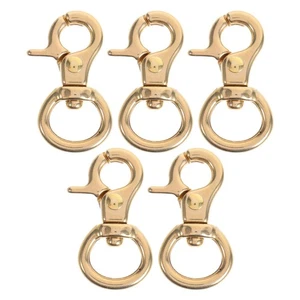 5 Pcs Pure Copper Lobster Hook Clasp Keychains Claw Clasps Hooks - Picture 1 of 12