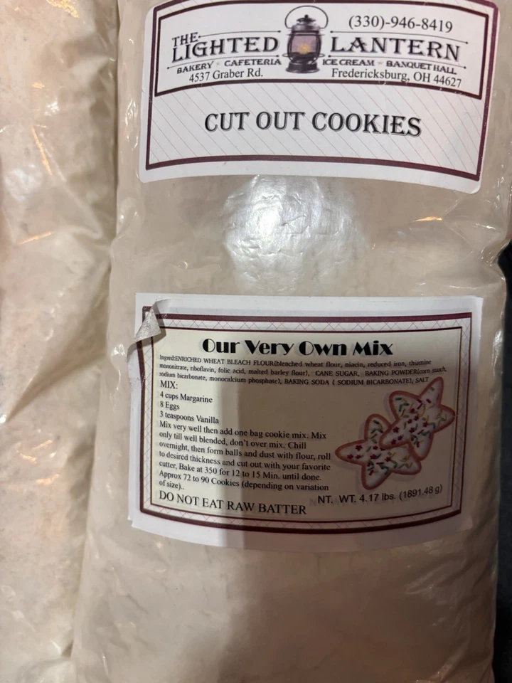 Амиш страны печенье смесь печенье вырезать зажженный фонарь!!!! 4 фунта!! - Изображение 1 из 1