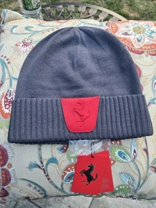 Ferarri Scuderia Adult's "Hybrid" Gray Logo Wool Beanie Hat NWT, Size - S - Picture 1 of 10