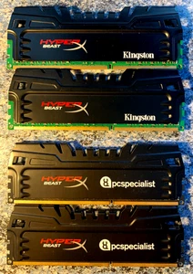 ✅ 32GB (4x 8GB) DDR3-2133MHz Kingston HyperX Beast PC3-17000 Memory RAM - Picture 1 of 7