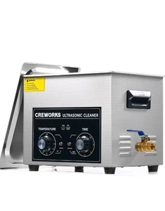 CREWORKS Stainless Steel 10L Liter Industry Ultrasonic Cleaner w/ Timer & Heater - Picture 1 of 9