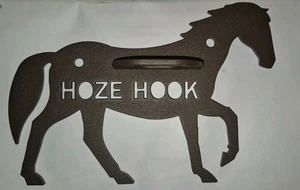 Metal Gardening Water Hose Hook Holder Hanger Wall Mount Horse Equestrian Farm - Picture 1 of 2