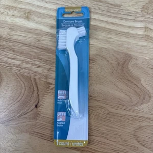 Luminant Denture Brush Multi-Tufted 2-Sided Angled Head Easy Grip - NIP - Picture 1 of 8