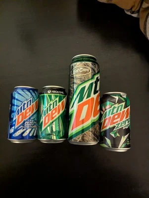 Lote de latas Mountain Dew Foto 1 de 4
