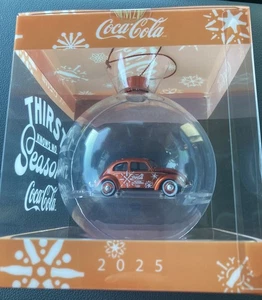 2025 M2 Machines Christmas Ornament Coca Cola 1953 Volkswagen Beetle New - Picture 1 of 2