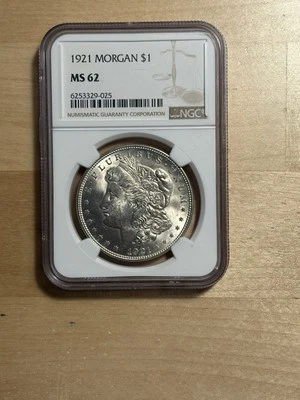 1921 $1 NGC MS62 MORGAN ~ BLAST WHITE & LOOKS PROOFLIKE! - Image 1 of 4