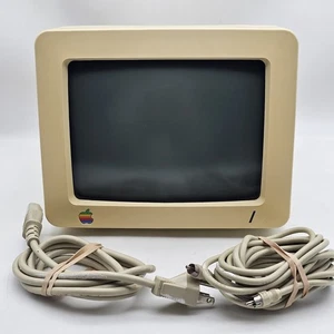 Vintage Retro Apple Computer llc 9" Monitor A2M4090 G090H Cords Box Powers On  - Picture 1 of 13