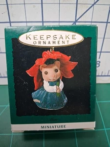 Mama 1993 Miniatur, Mama trägt ihren Weihnachtsstern Hut, Punze Ornament S4 - Bild 1 von 2