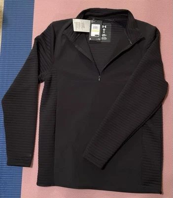 Under Armour UA Storm Daytona Evolution Golf Loose 1/4 ZIP Jacket Black Sz M - Image 1 of 4
