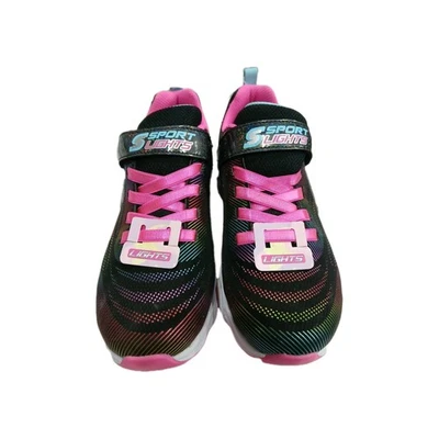 Zapatillas S Sport by Skechers Jazmin 2.0 Iluminadas 4 Jóvenes Negras - Nuevas Con Etiquetas Foto 1 de 4