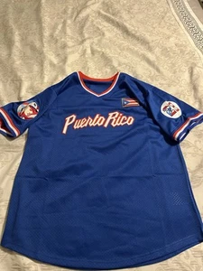 Puerto Rico #21 Roberto Clemente Size XL color Blue Baseball Jersey - Picture 1 of 3