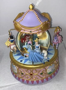 Disney Multi Princess Carousel Snow Globe So This Is Love 1948 Walt Disney - Picture 1 of 12
