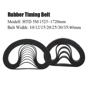 Width 10~50mm HTD 5M Timing Belt Arc Tooth Rubber Transmission Belt 1525~1720mm - Imagen 1 de 14