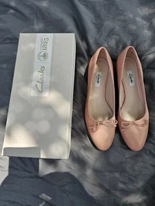 Clarks Eliberry Isla Dusty Pink Leather Ballet Flats Size 9 US - Picture 1 of 8