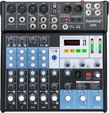 Depusheng MX8 Professional Audio Mixer Console 8-Channel DJ  Control live stream