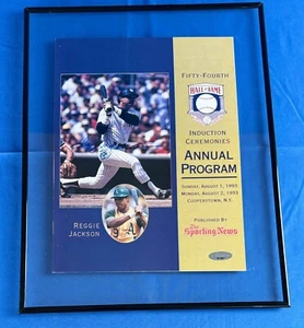 "Mr. October" Reggie Jackson Signed 1993 MLB HOF Induction Program - TRISTAR - Picture 1 of 3
