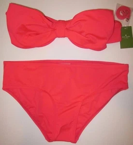 KATE SPADE New York GEORGICA BEACH Arco Geranio Naranja Bikini CONJUNTO L ($161) NUEVO CON ETIQUETAS - Imagen 1 de 3