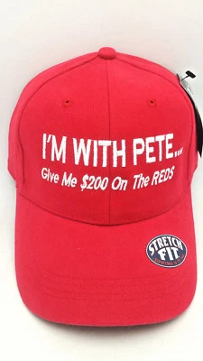 PETE ROSE Hat-"I'm With Pete" Flex-Fit Hat will fit 7 1/8, 7 1/4, and 7 3/8 Only - Image 1 of 4