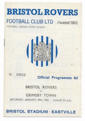 1965/66 Division 3 - BRISTOL ROVERS v. GRIMSBY TOWN - Image 1 of 2