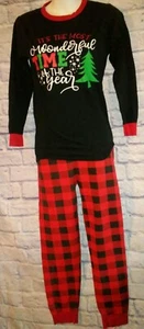 IF FAMILY Youth LARGE "10 YEAR" Cotton Pajamas Red Christmas Shirt & pants xmas - Picture 1 of 11