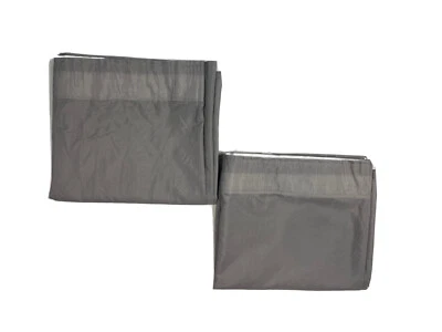 2 Ikea Vivan Curtains Panels Drapes Canvas 98 Unlined Lightweight Discontinued - Image 1 of 4