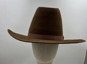 Resistol Cowboy Hat Mens Sz 7 3/8 Brown XXX Beaver Self Conforming - Picture 1 of 12
