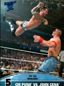 2013 Topps Best of WWE Top 10 Rivalries #5 CM Punk / John Cena - Picture 1 of 2