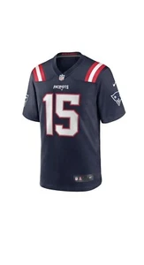 New England Patriots Ezekiel Elliott #15 Nike Navy Official NFL Game Jersey - Picture 1 of 3