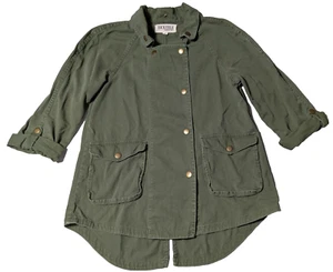 TEXTILE x ELIZABETH and JAMES Women Small Green Drab Utility Jacket Made In USA - Picture 1 of 19