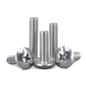 M2 M3 M4 A2 / 304 Stainless Steel Phillips Cross Truss Head Screw Bolts - Picture 1 of 5
