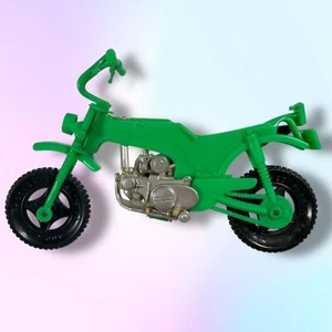 Vintage Plastic Co Honda Trail 70s Toy Motorcycle Dirt Bike Green C7 *For Parts - Picture 1 of 8