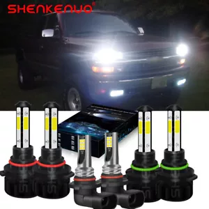 For Chevy Silverado 1500 2500 HD 2003-2005 2006 LED Headlights+Fog Lights Bulbs - Picture 1 of 17